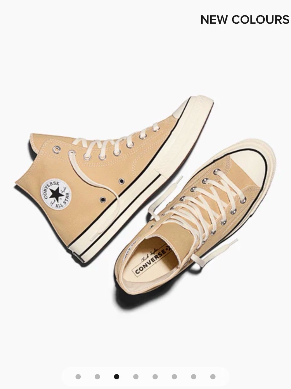 Converse High Top Sneakers - Beige and White
